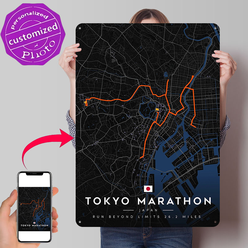 Mapa do Percurso da Maratona d - Custom Map Poster avaliação e preço