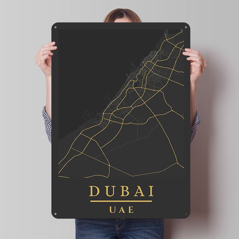Mapa de Dubai UAE em Arte Impr - Custom Map Poster avaliação e preço