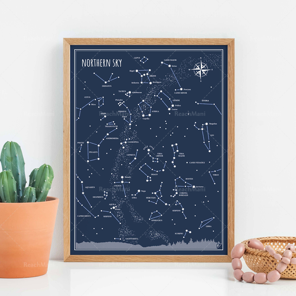Impressões de Astrónomos Peque - Custom Star Map avaliação e preço